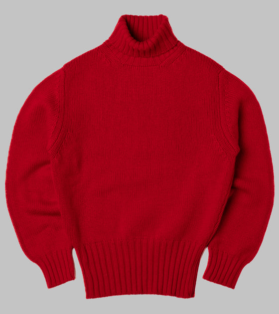 Bryceland's RAF Rollneck Pullover Red