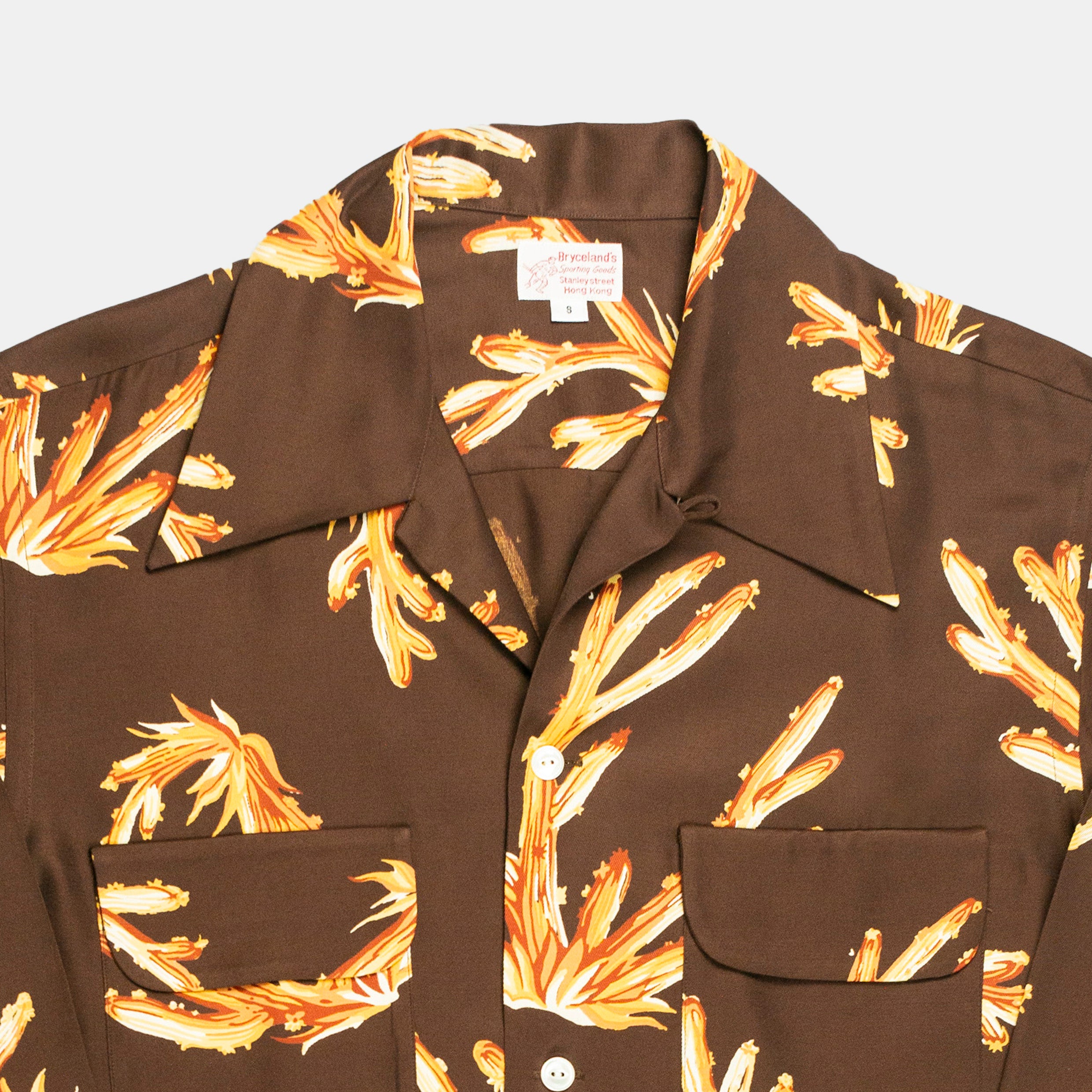 Bryceland’s Rayon Shirt Coral Brown M Rayon Shirt Coral Brown – Bryceland's