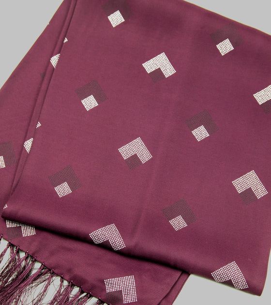 Bryceland's Rayon Scarf Diamond Burgundy