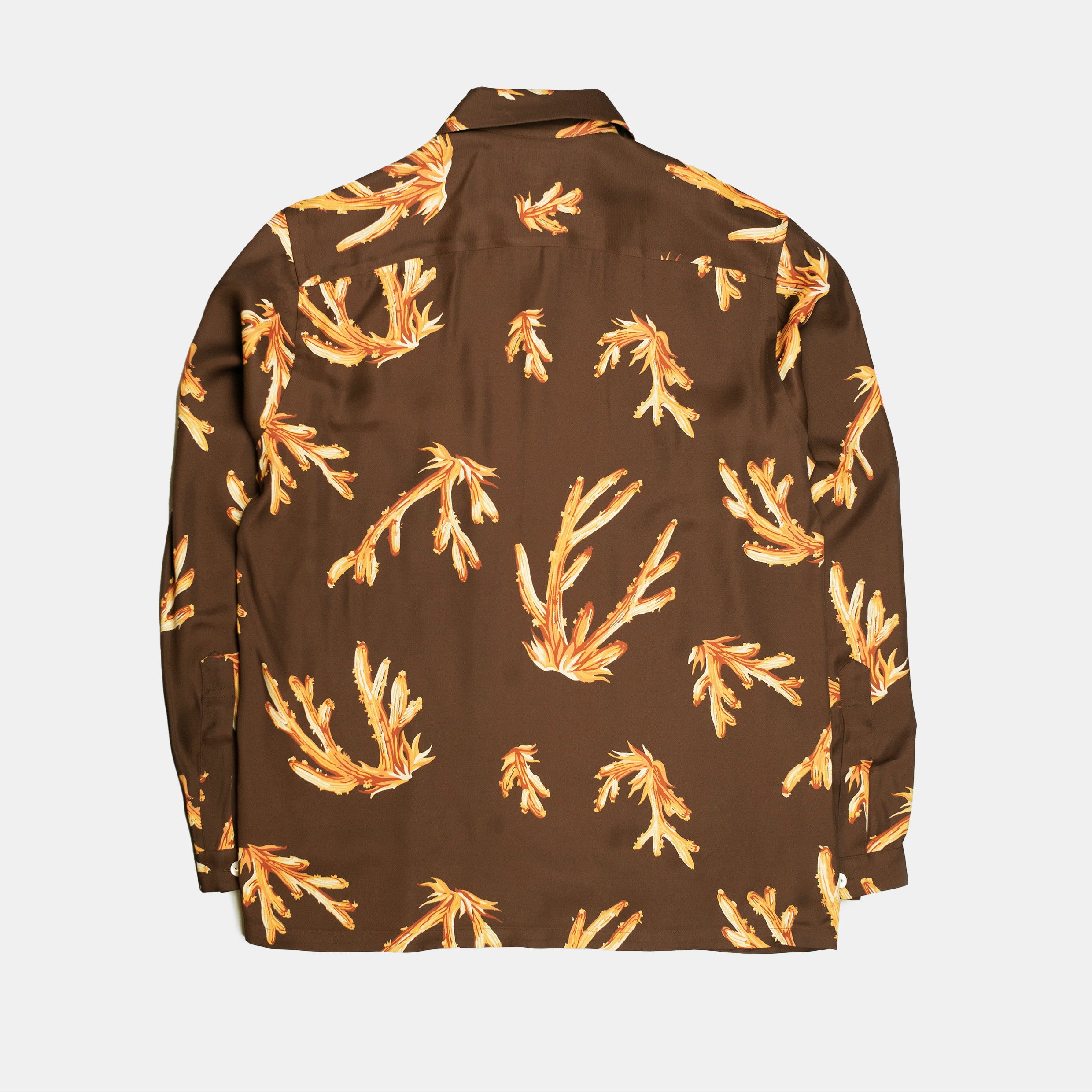 Bryceland's レーヨンシャツ　バーガンディ ハート柄　 40 Rayon Shirt Coral Brown – Bryceland's