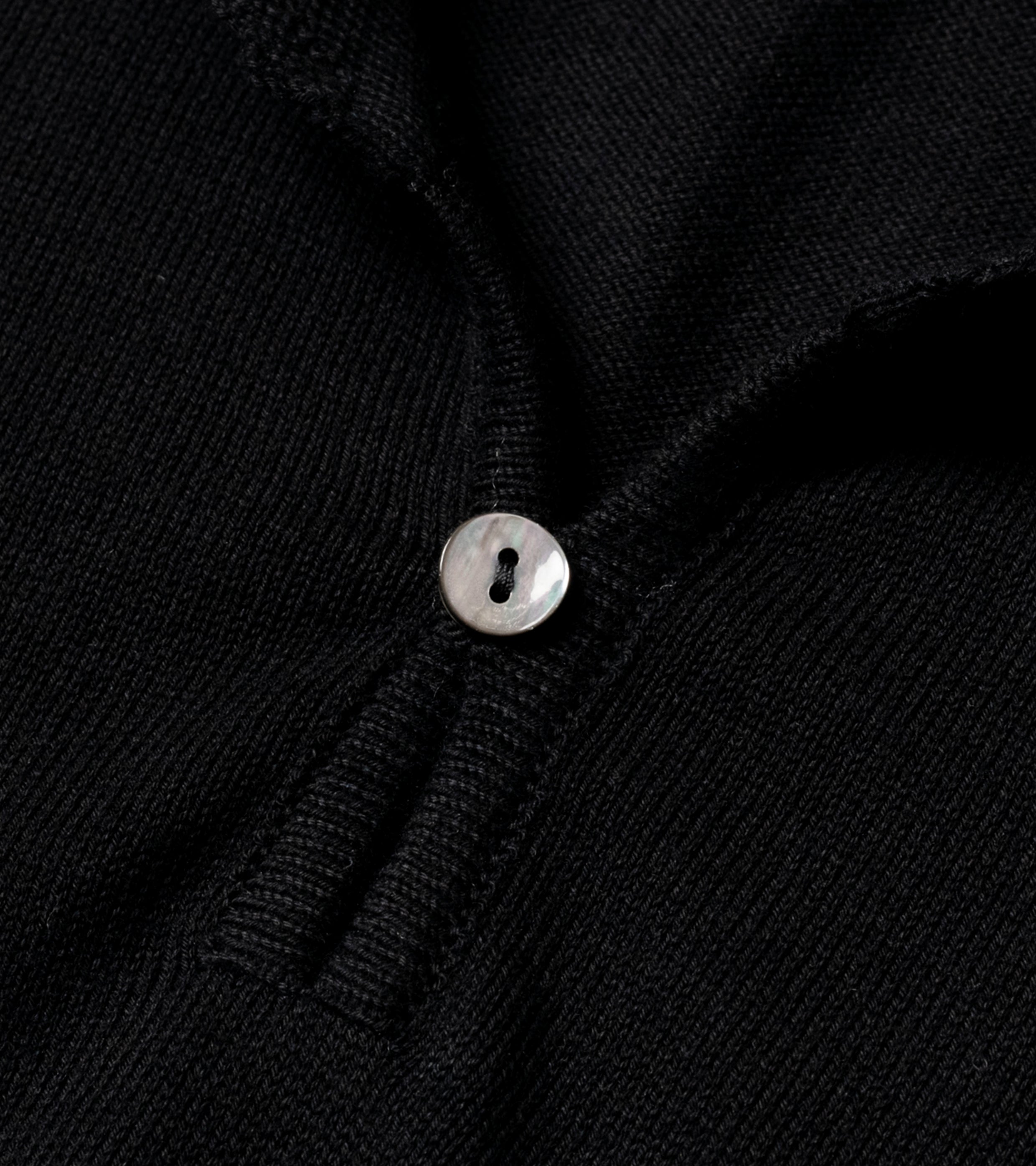 bryceland's スキッパーポロ ブラック 36 Cotton Short Sleeve 'Skipper' Polo Black – Bryceland's