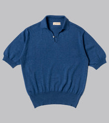  Bryceland's Cotton Short Sleeve ‘Skipper’ Polo Blue