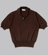 Bryceland's Cotton Short Sleeve ‘Skipper’ Polo Brown