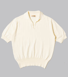  Bryceland's Cotton Short Sleeve ‘Skipper’ Polo Cream