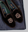 Bryceland's x Bowhill & Elliott Velvet Slippers Brown