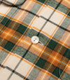 Bryceland's Cotton Sports Shirt Green/Orange Check
