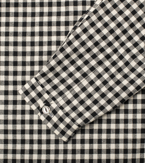 Bryceland's Cotton Sports Shirt Black & White Shepard Bryceland's Cotton Sports Shirt Black & White Shepard