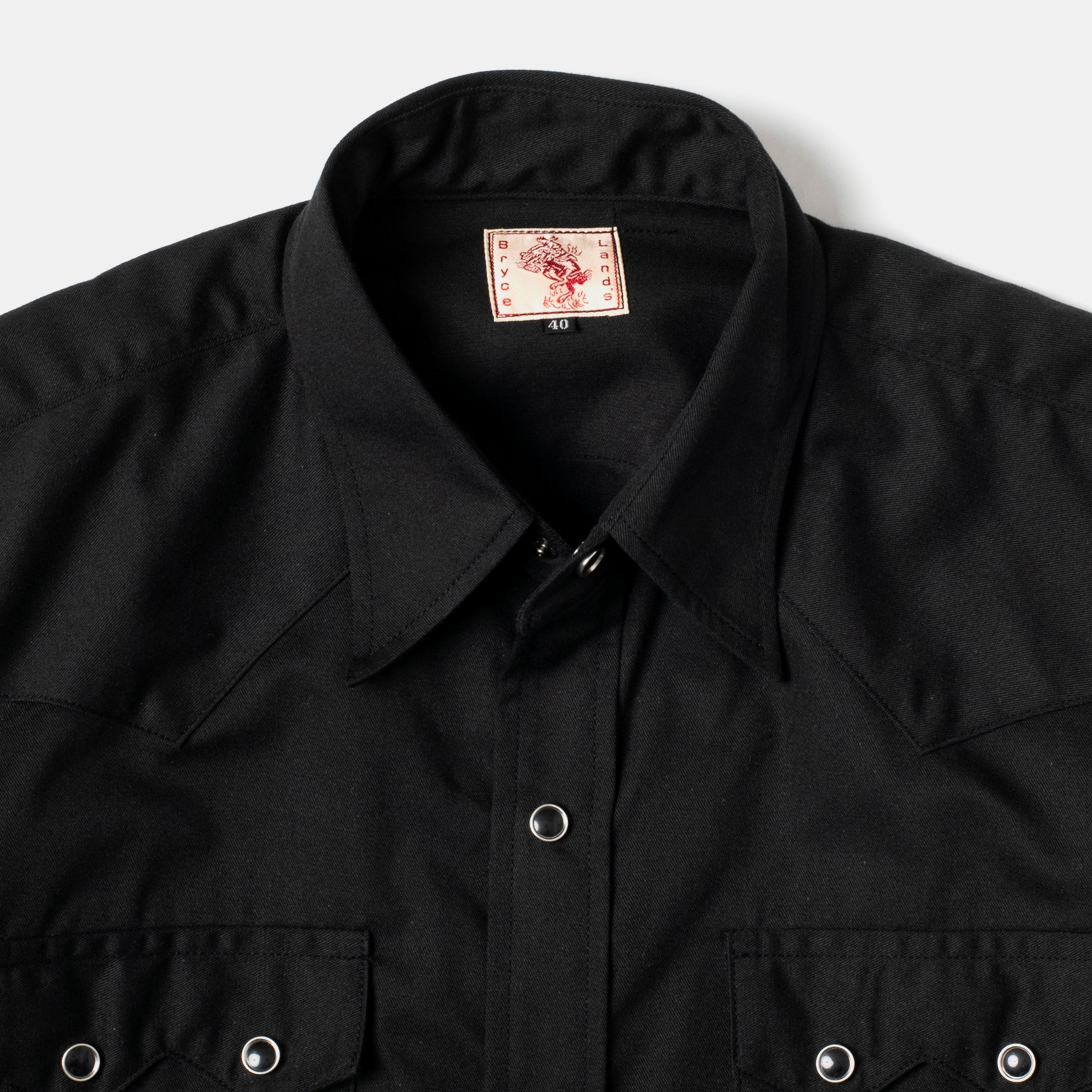 Bryceland's Officer Shirt Black サイズ15 rayon-black-02.jpg?crop=center