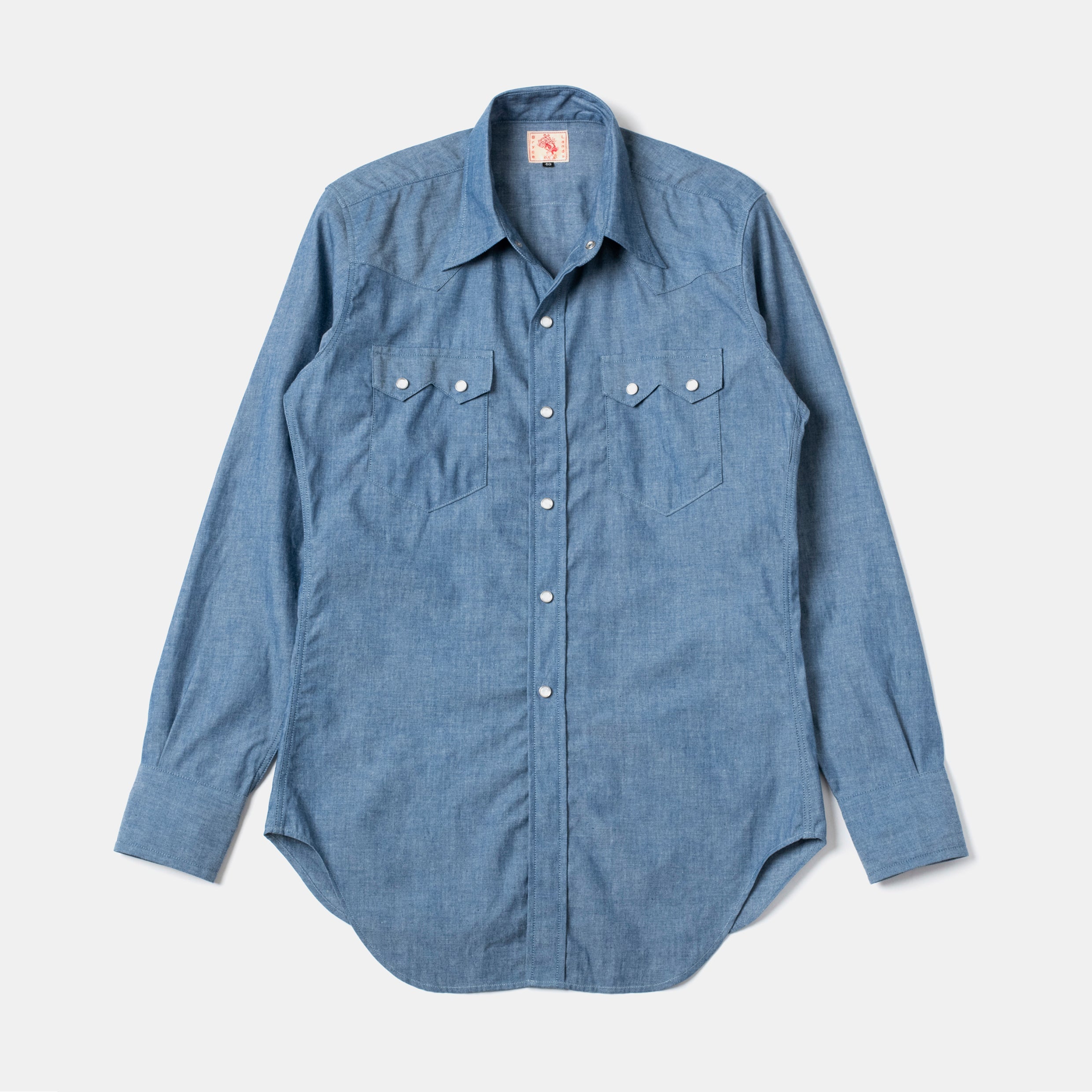 ブライスランズ　Brycelands Sawtooth Westerner Sawtooth Westerner Shirt Chambray | Bryceland's & Co.