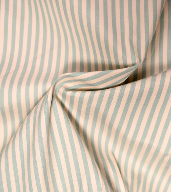Bryceland's Tab Collar Striped Shirt Mint/Beige