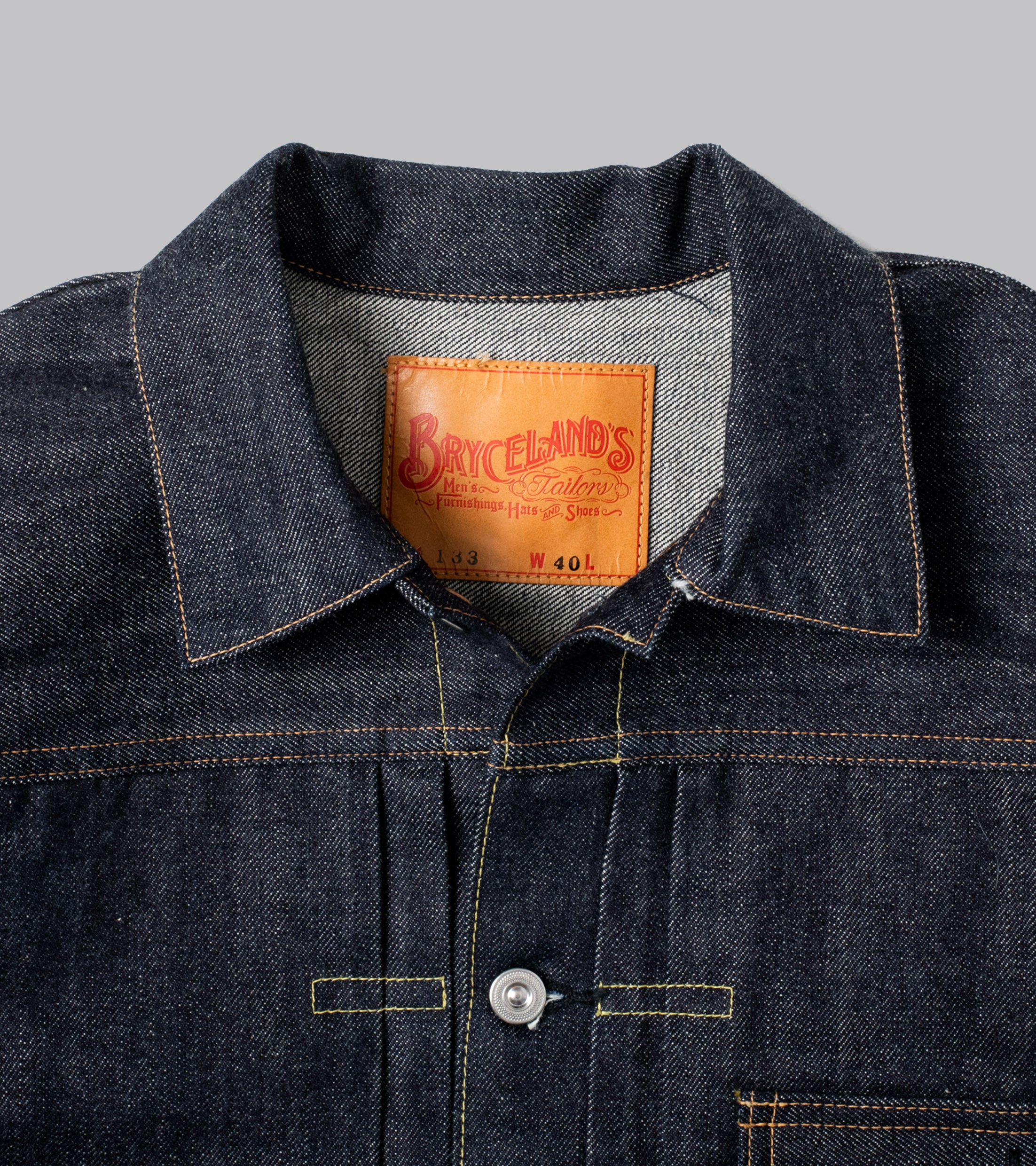 Denim 133 Jacket Unsanforized | Bryceland's & Co.
