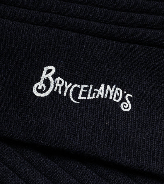 Bryceland's Wool Socks Navy