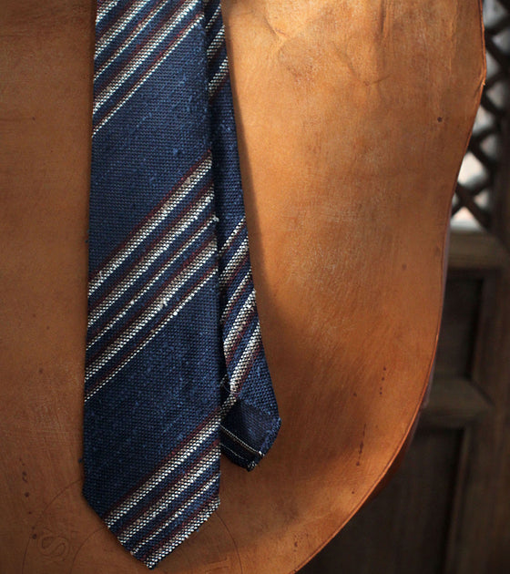 Bryceland's x Sevenfold Silk Grenadine Striped Tie 30241