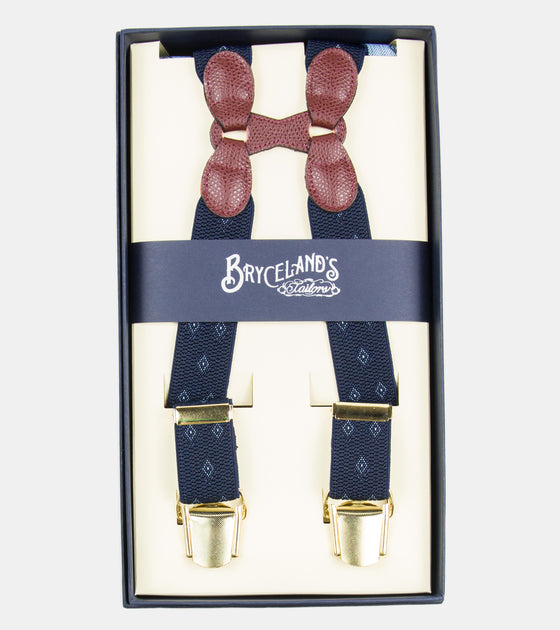 Bryceland's Suspenders Rombi Navy 537