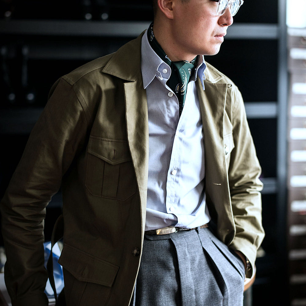 
                  
                    Bryceland's Safari Jacket HBT Olive
                  
                
