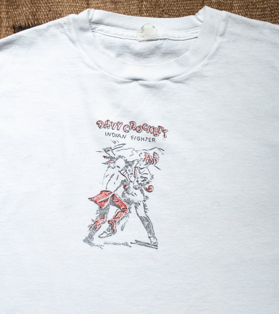 Fruit of the Loom Tee with Davy Crockett Decals 42/44 L