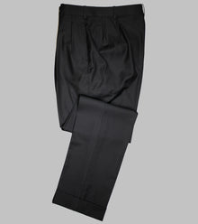  Bryceland's Wool Gabardine Winston Trousers Made-to-Order Black