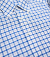 Bryceland's Linen Button Down Paid Shirt Blue & Orange