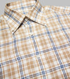 Bryceland's Linen Button Down Plaid Shirt