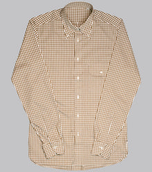  Bryceland's Perfect Button Down Gingham Shirt Caramel