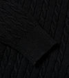 Bryceland's Cable-Knit Crewneck Pullover Black