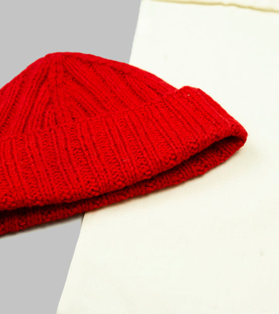 Bryceland's Watch Cap Rib Stitch Red