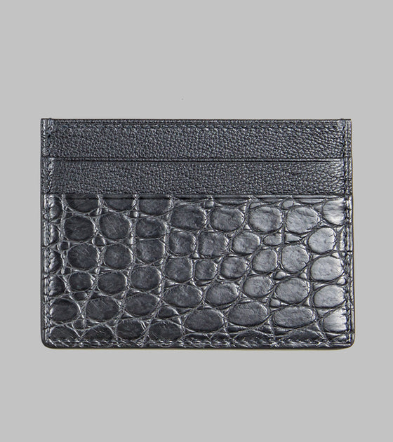 Bryceland's Porosus Card Case Dark Gray