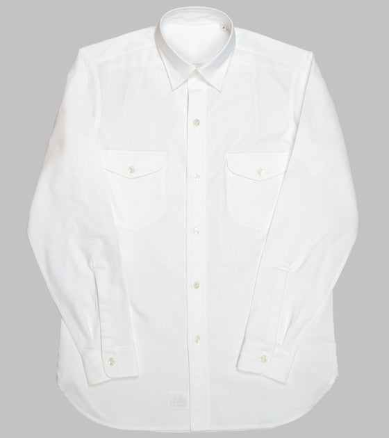 Bryceland's Made-to-Order Teardrop Work Shirt HBT White