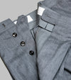 Bryceland's Wool Gabardine Winston Trousers Made-to-Order Charcoal