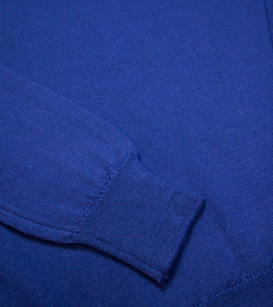 Bryceland's Cotton Long Sleeve Polo Blue