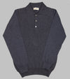 Bryceland's Cotton Long Sleeve Polo Charcoal