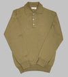 Bryceland's Cotton Long Sleeve Polo Army Green