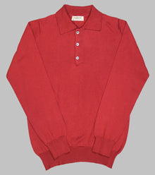  Bryceland's Cotton Long Sleeve Polo Red