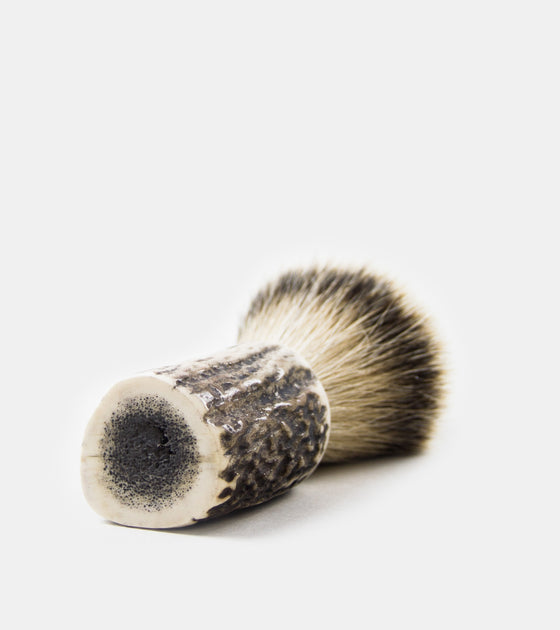 Silver Tip Badger Shave Brush with Deer Horn Handle