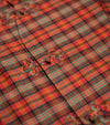 Bryceland's  Made-to-Order Frogged Button Plaid Shirt Viyella Red