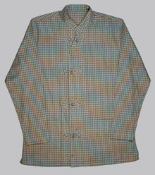  Bryceland's  Made-to-Order Frogged Button Plaid Shirt Viyella Violet/Brown