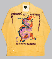  Groovin High Open Collar Shirt Dragon Mustard