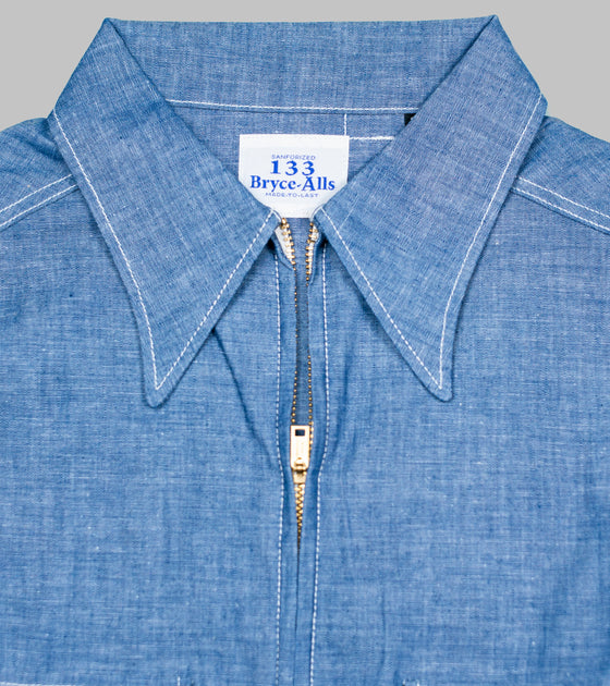 Bryceland's Half-zip Shirt Chambray