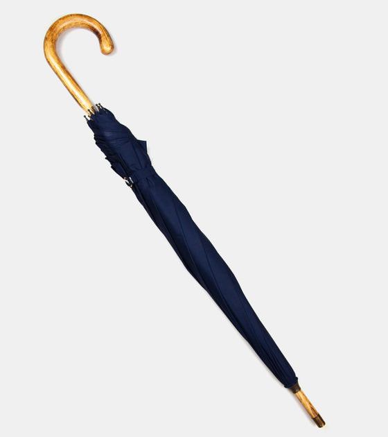 Lockwood Hickory Wood Umbrella Navy