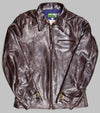 Bryceland's x Himel Brothers Goatskin Leather Jacket Brown (Blue Diamond Lining)