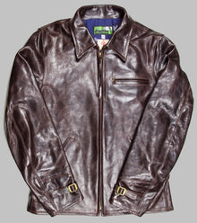  Bryceland's x Himel Brothers Goatskin Leather Jacket Brown (Blue Diamond Lining)