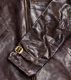 Bryceland's x Himel Brothers Goatskin Leather Jacket Brown (Blue Diamond Lining)