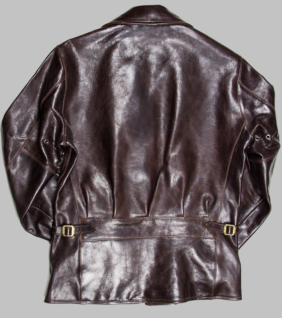 Bryceland's x Himel Brothers Goatskin Leather Jacket Brown (Blue Diamond Lining)