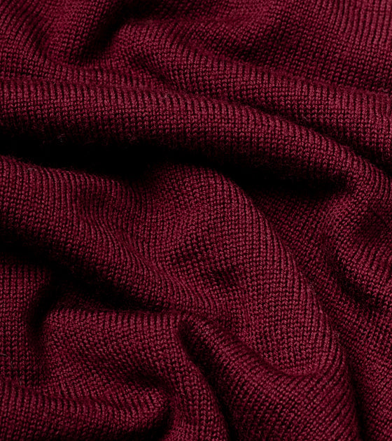 Bryceland's Merino Long-Sleeve Polo Claret