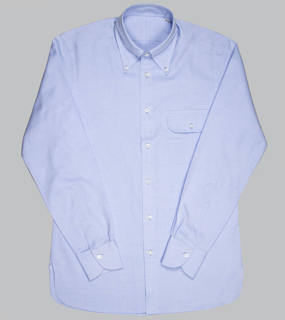 Bryceland's Perfect OCBD Shirt Light Blue (with hand-stitch finishings)