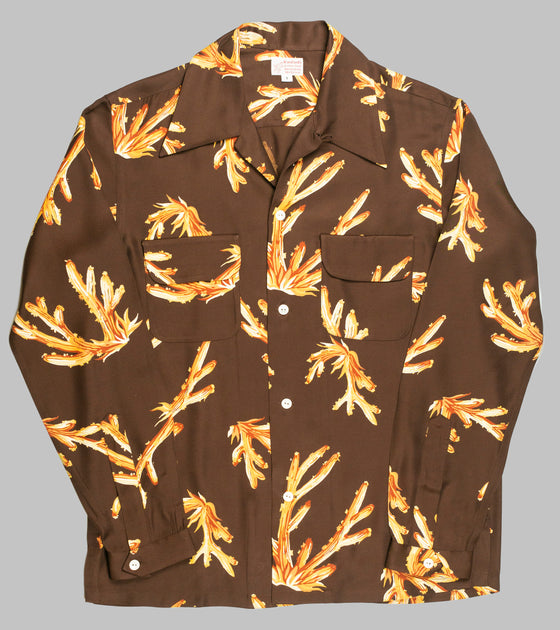 Bryceland's Rayon Shirt Coral Brown