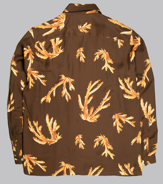 Bryceland's Rayon Shirt Coral Brown