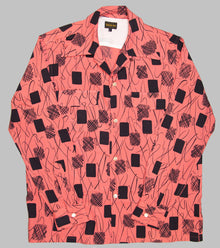  Groovin High Open Collar Shirt Salmon