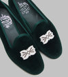 Bryceland's x Bowhill & Elliott Velvet Slippers Green