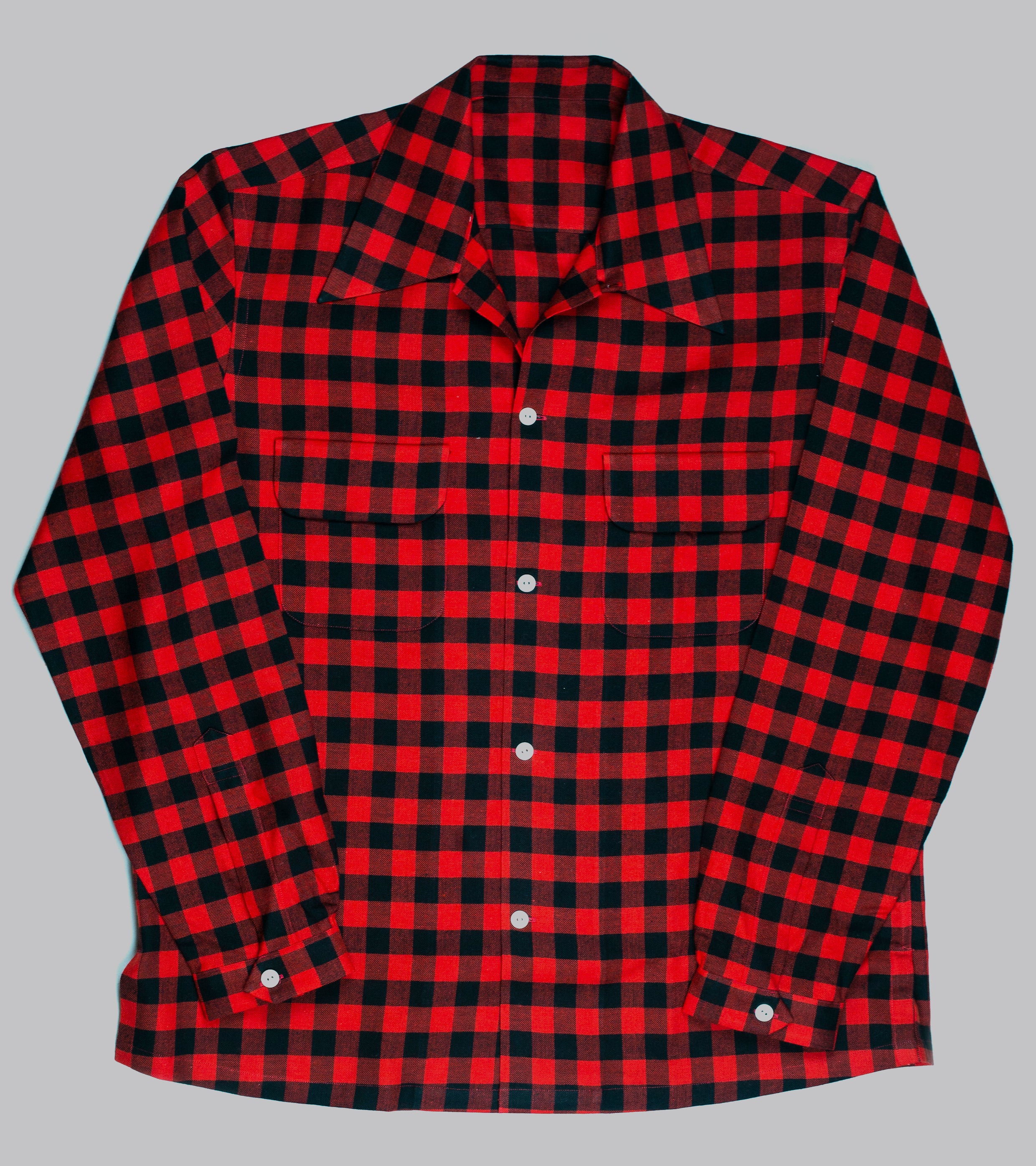bryceland's sports shirt ネルシャツ M Sports Shirt Made-to-Order Red/Black – Bryceland's